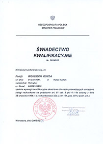 świadectwo kwalifikacyjne